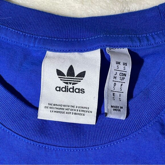 Adidas Originals Trefoil Blue Short Sleeve Graphic Tee - Picture 8 of 9